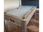 Funky Munky Tournament Pool Table - Powder Blue Cloth, Distressed Oak Finish